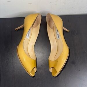 JIMMY CHOO PRE-OWNED 70mm Evelyn patent-leather Pumps